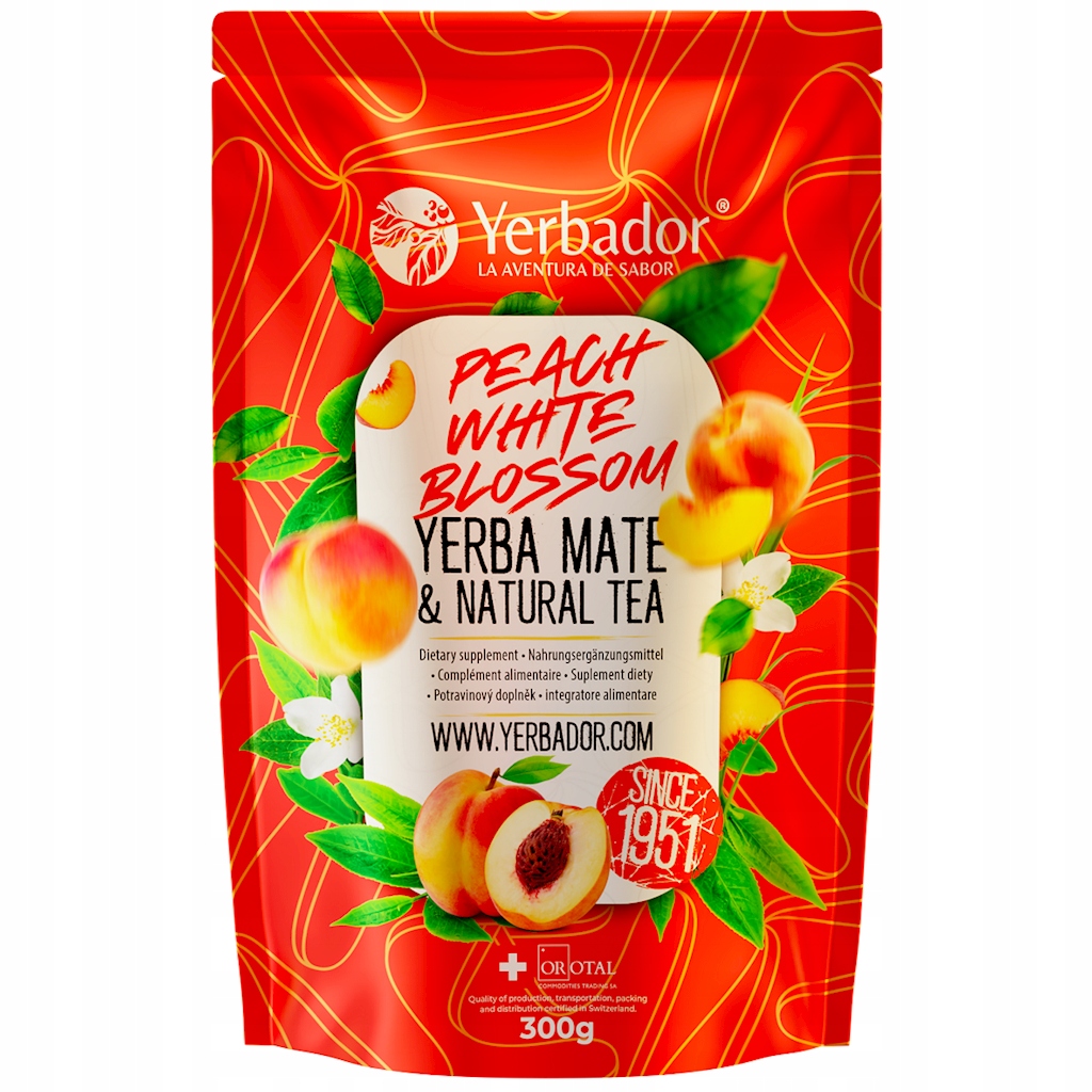 Levně Yerba Mate Peach White Blossom 300 g Yerbador