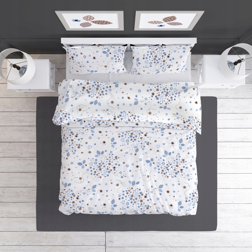 Povlečení Z Kůry 160x200 cm, Silná 100% Bavlna, Vzory s drobnými kvítky