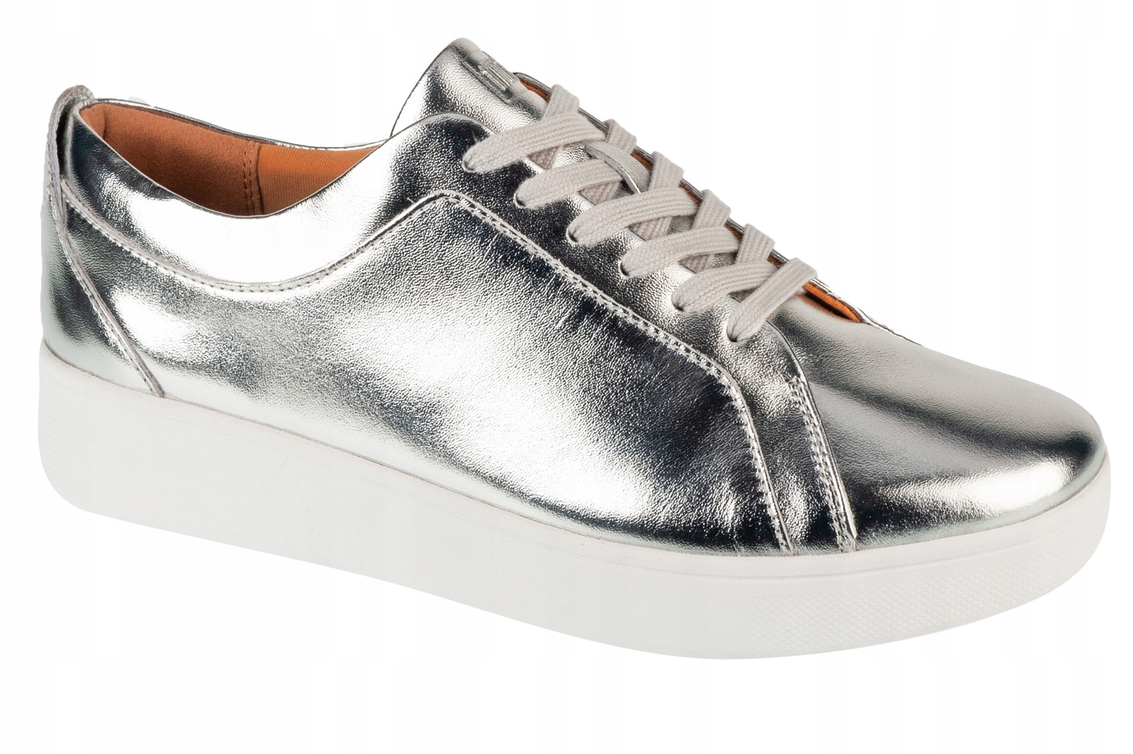 Fitflop Rally Sneakers [38] Dámské kožené tenisky, stříbrné