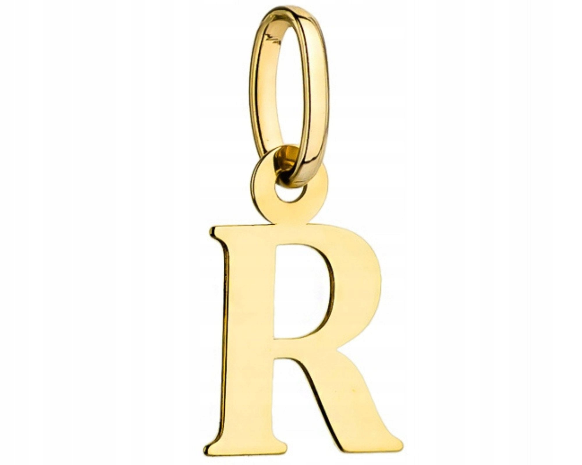 Zlatý přívěsek zlatý přívěsek písmeno R gravírování