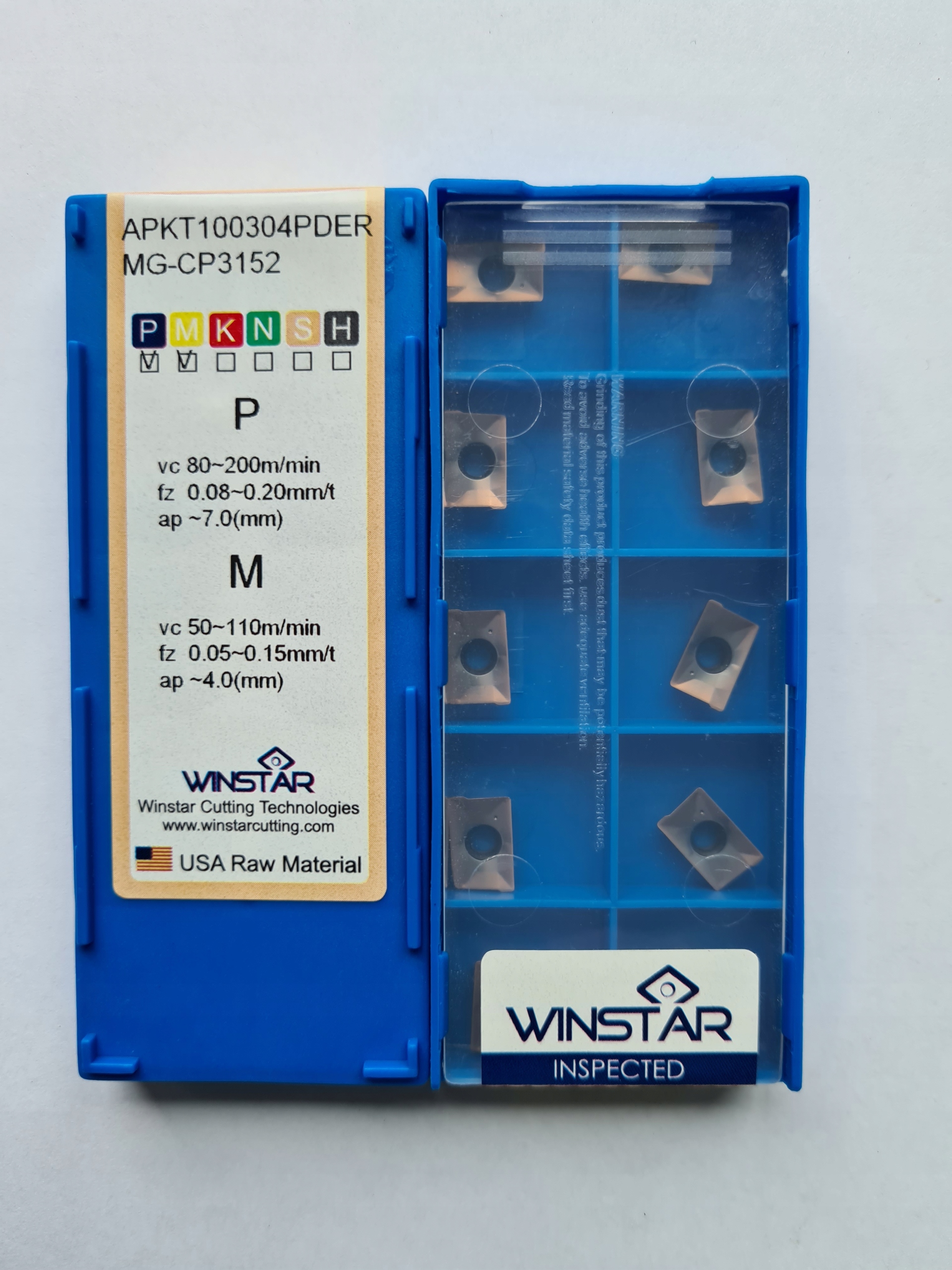 PŁYTKI APKT 100304 PDER MG-CP3152 STAL NIERDZEWNA