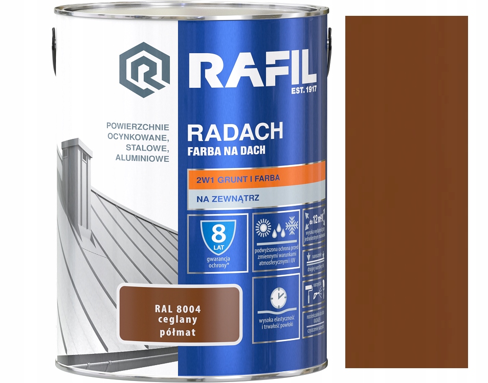 Rafil Radach Ceglany Półmat 8004 5L