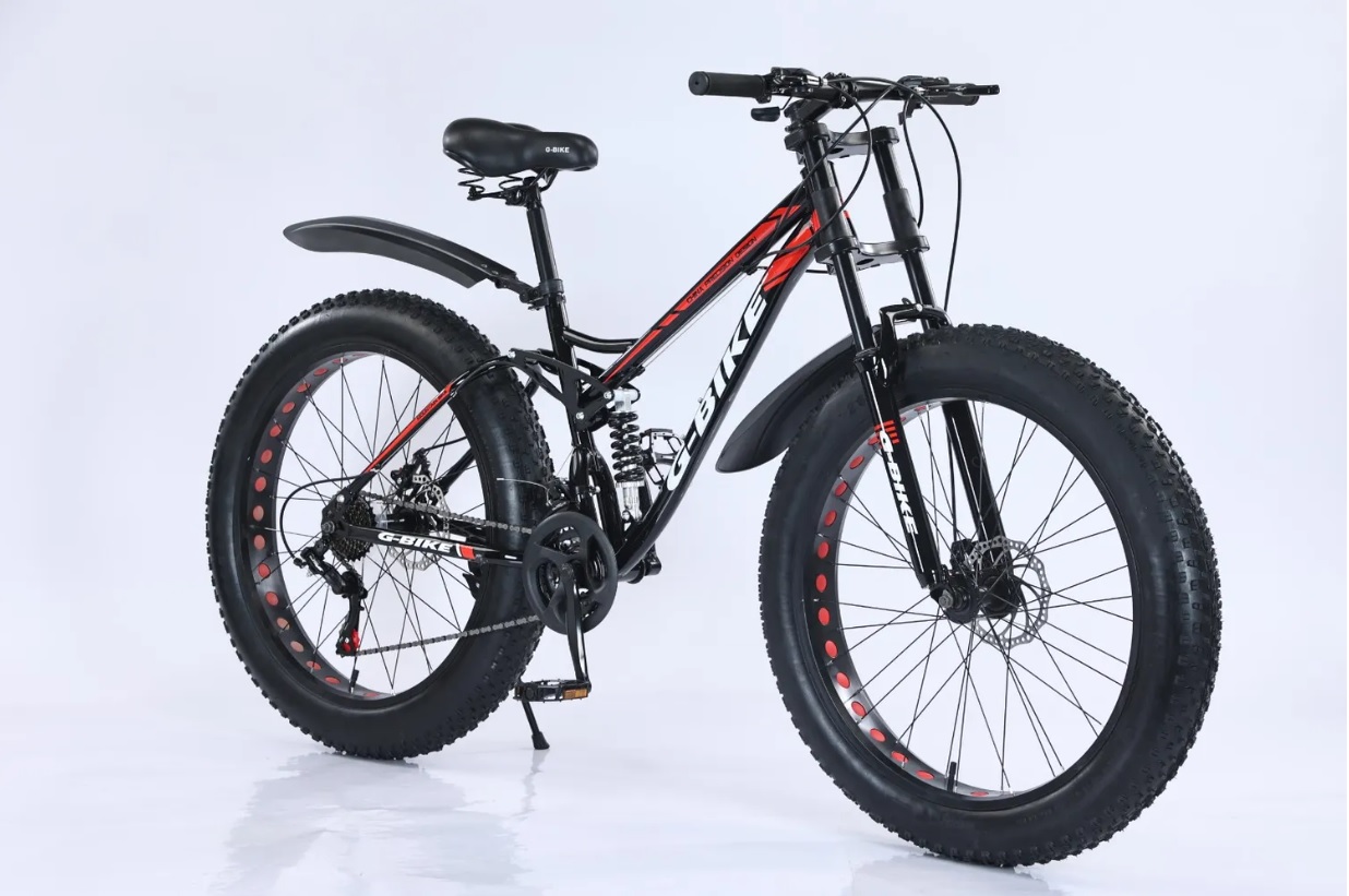 Rower 17 FATBIKE 2 x Amortyzator 21 biegów Koło 26 CZARNO CZERWONY EAN (GTIN) 5906482778268