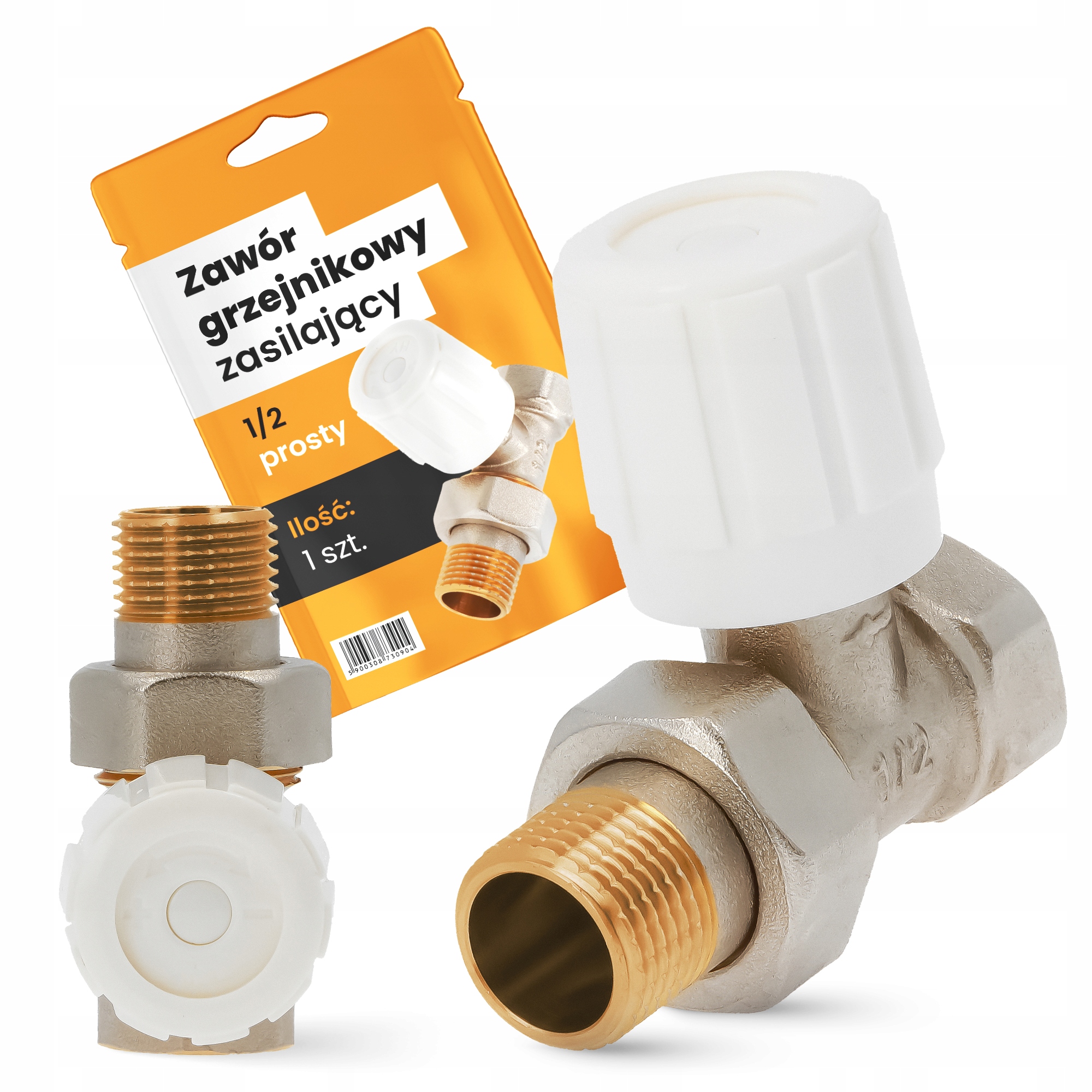 

Zawór zasilający prosty 1/2' grzejnikowy grzejnika