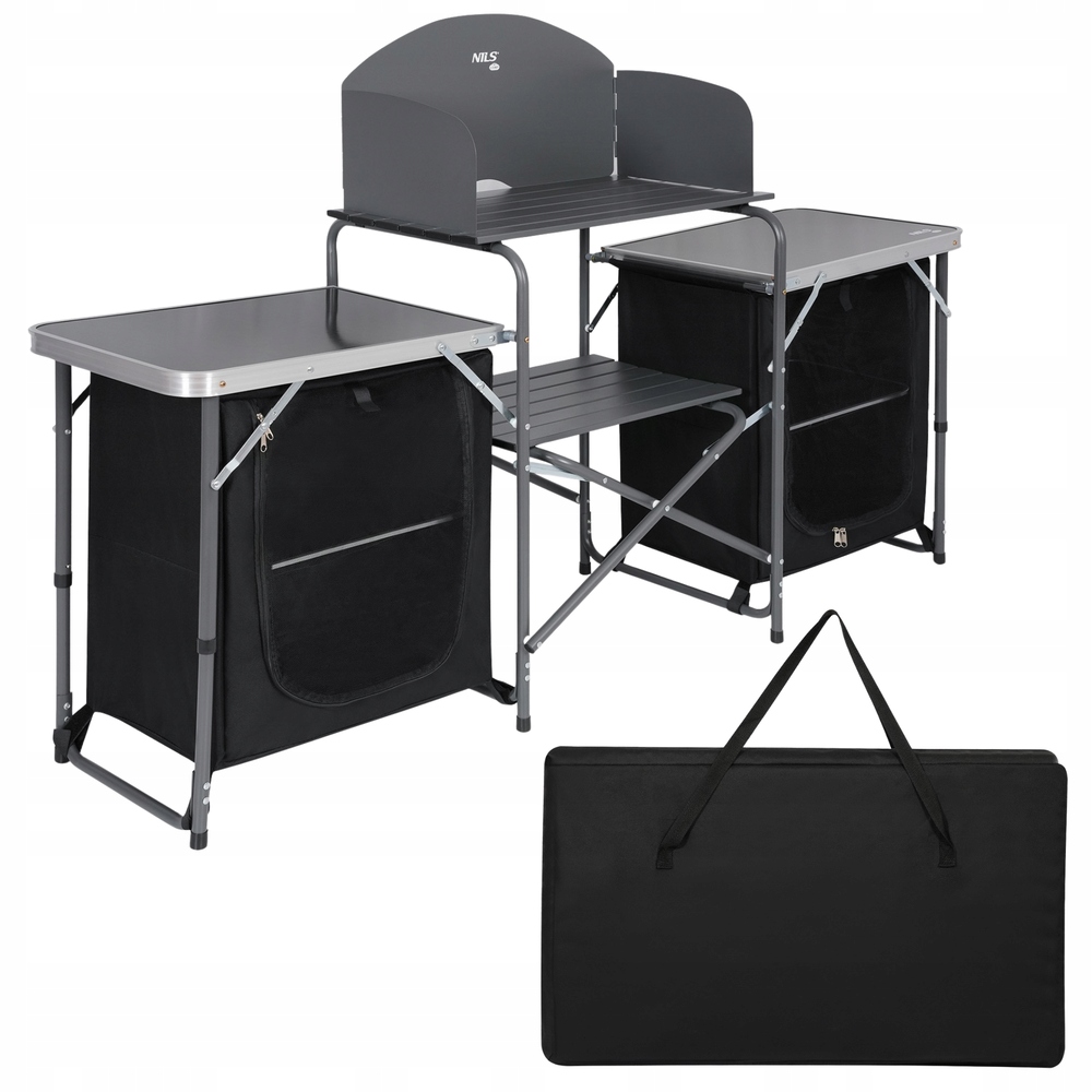 Kempingová turistická skříň zahradní skládací, přenosná, volně stojící Nils