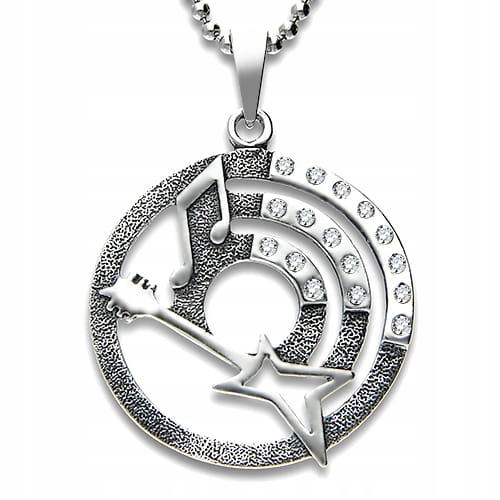 Hudební Přívěsek Stříbro 925 Kytara Nota