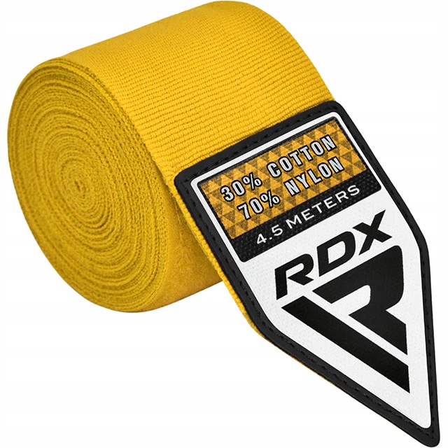 Rdx owijki 4,5m Bandaże Boks Zwiększona Grubość Żółte