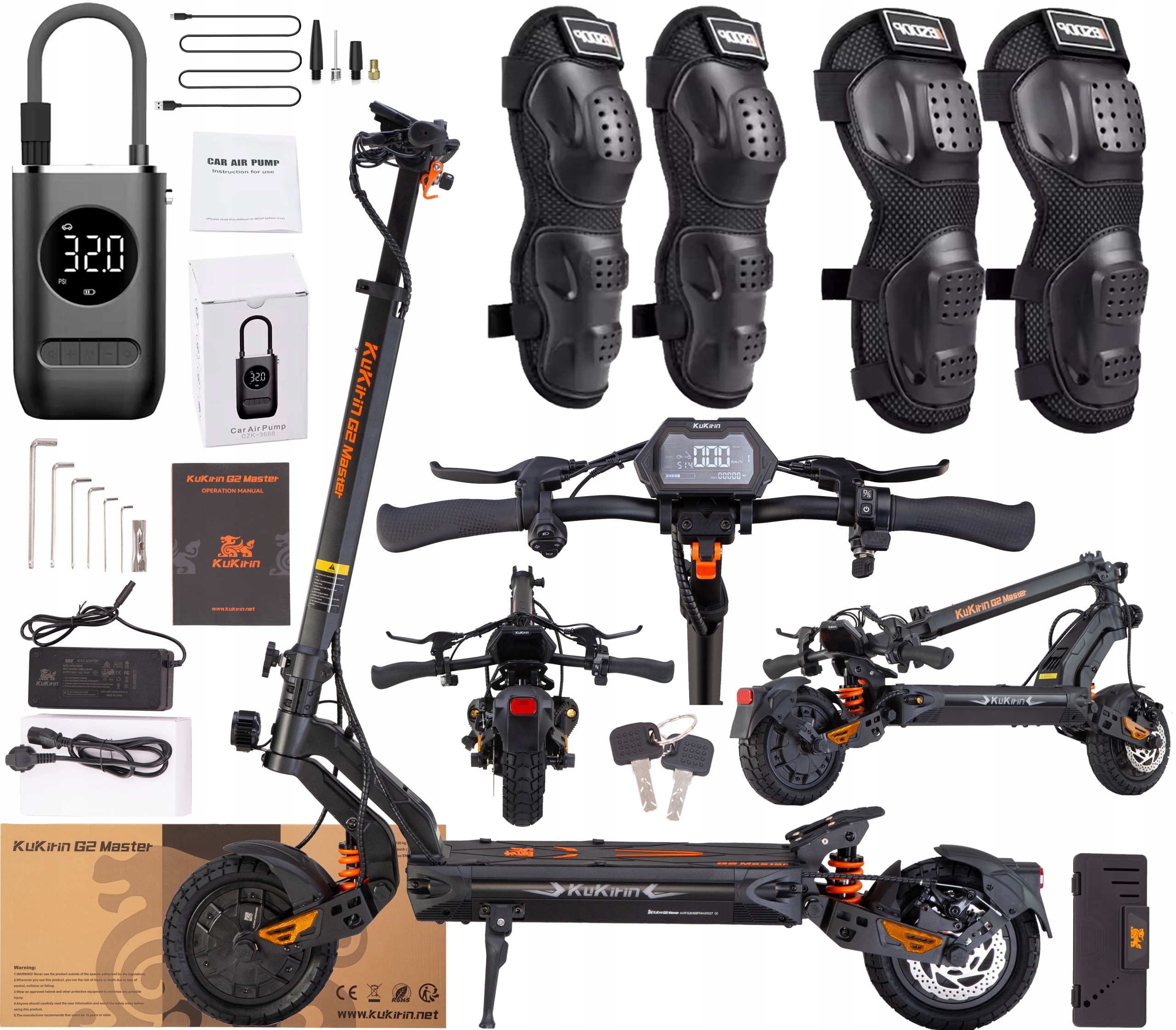 KuKirin G2 Master Pojazd elektryczne 2000W 52V 20,8AH 60KM/H 70KM +Prezent