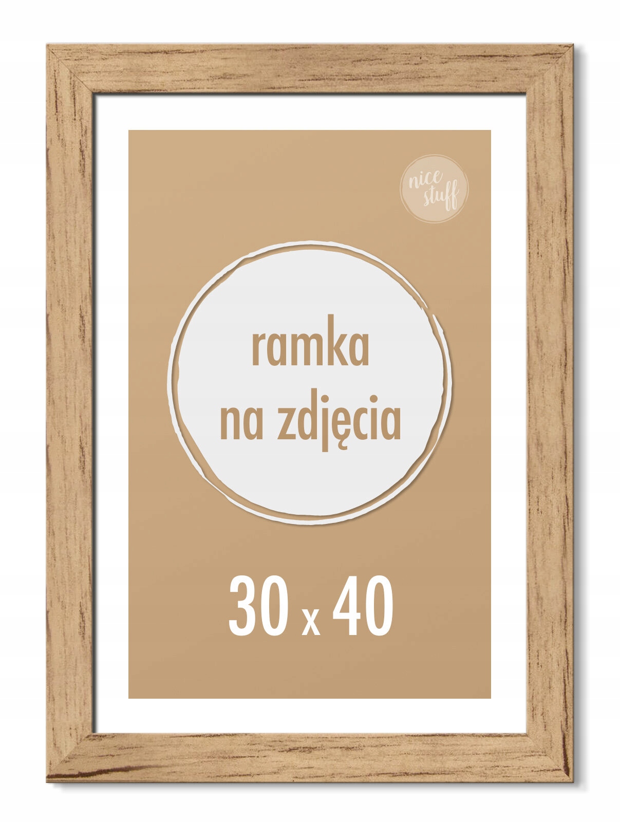 

Ramka na zdjęcia 30x40 cm 40x30 Brzoza