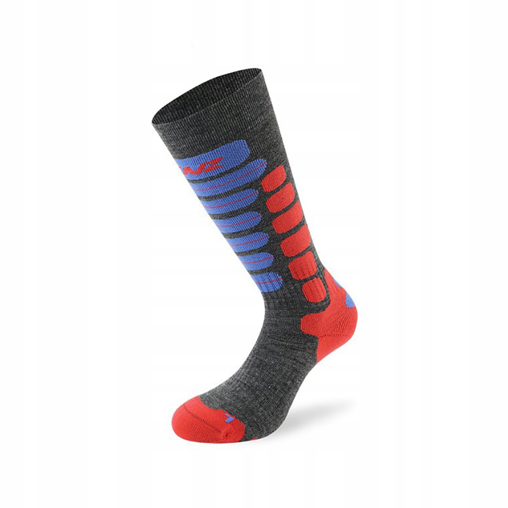 Skarpety Lenz Skiing Kids 2.0 Grey Red R. 27-30