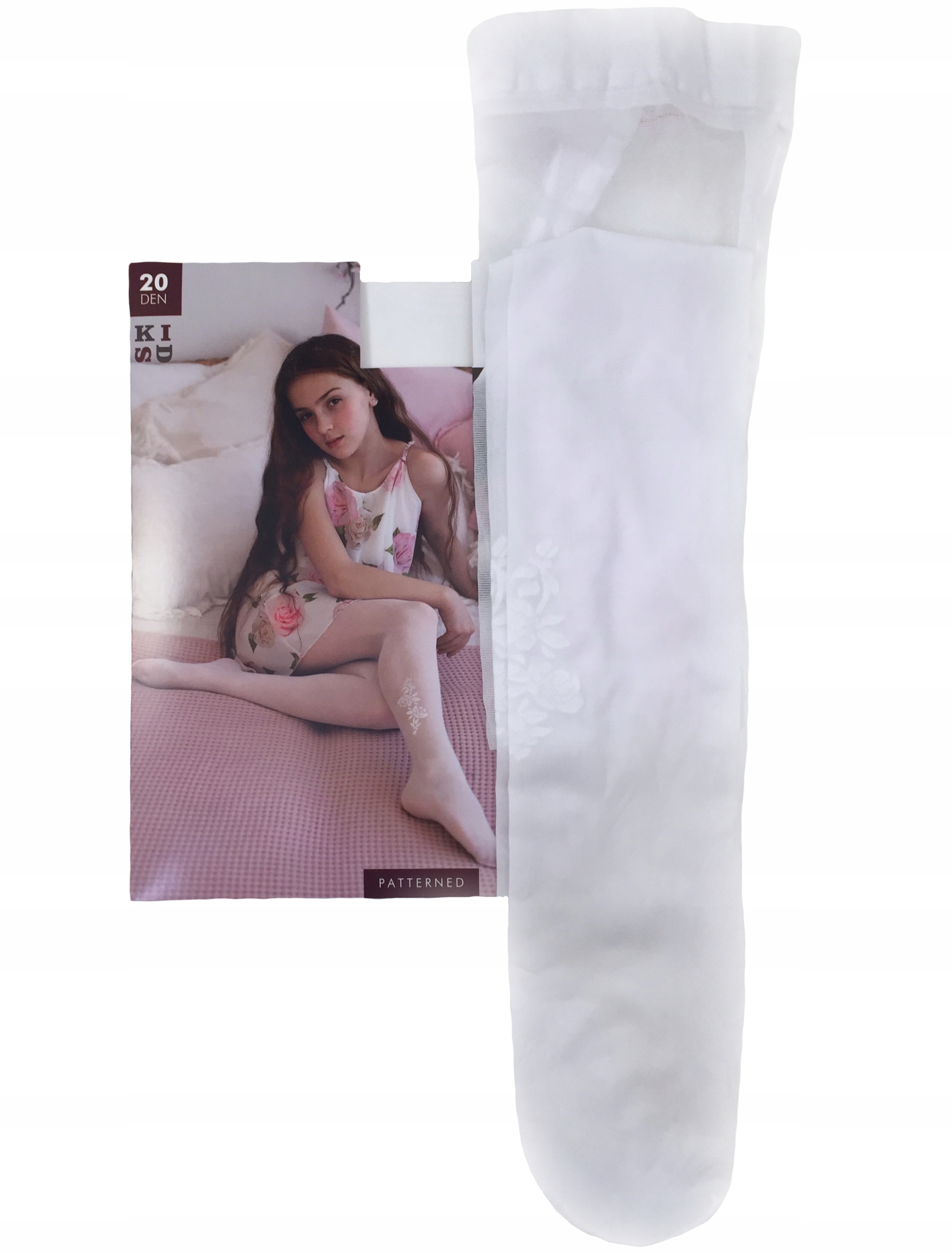 

Rajstopy 134/140 cm z ornamentem 20 Den komunijne