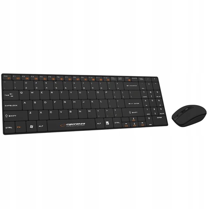 Zestaw Klawiatura Mysz Bezprzewodowa Slim Usb 2,4G