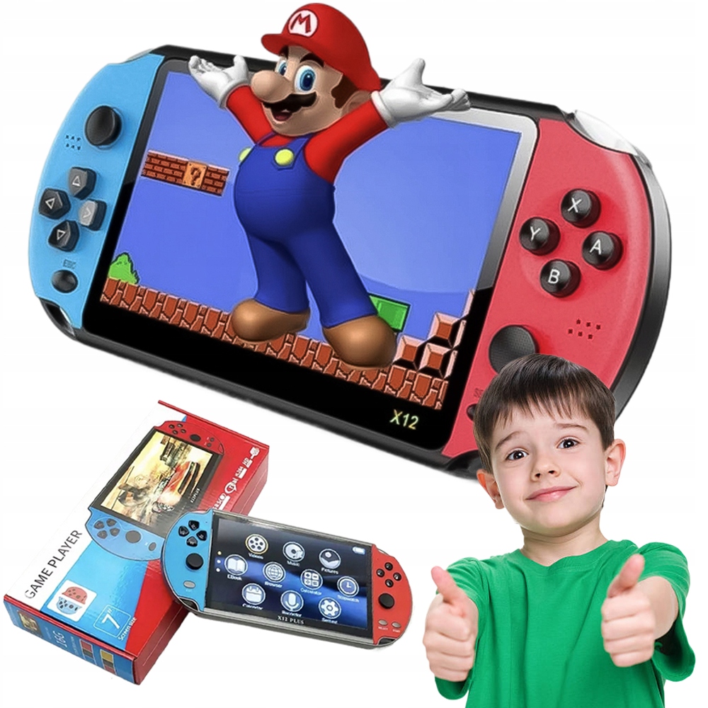 Przenośna Konsola 2700+ Retro Gier X12 Plus 16 Gb 7" Ekran
