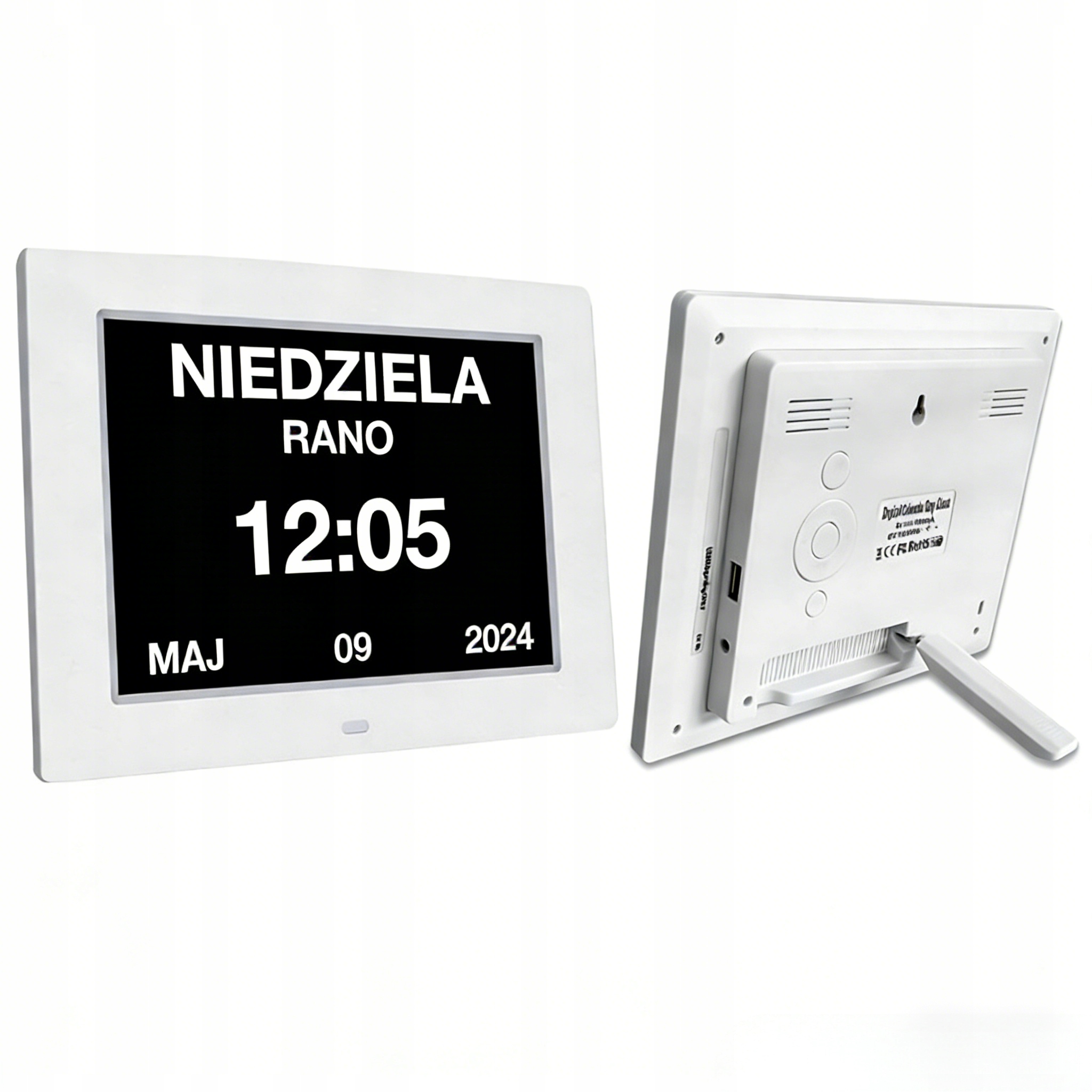 Digitálny Kalendár Hodiny V Poľštine Elektronický Budík Leki 8 Jazykov