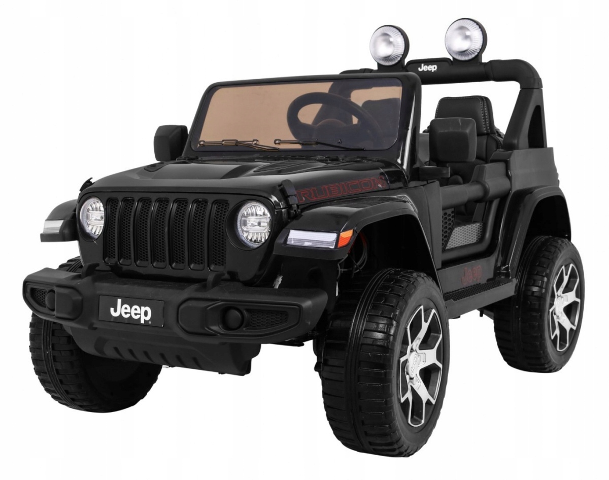 Jeep Wrangler Rubicon na akumulator dla dzieci Czarny Pilot Radio MP3 L