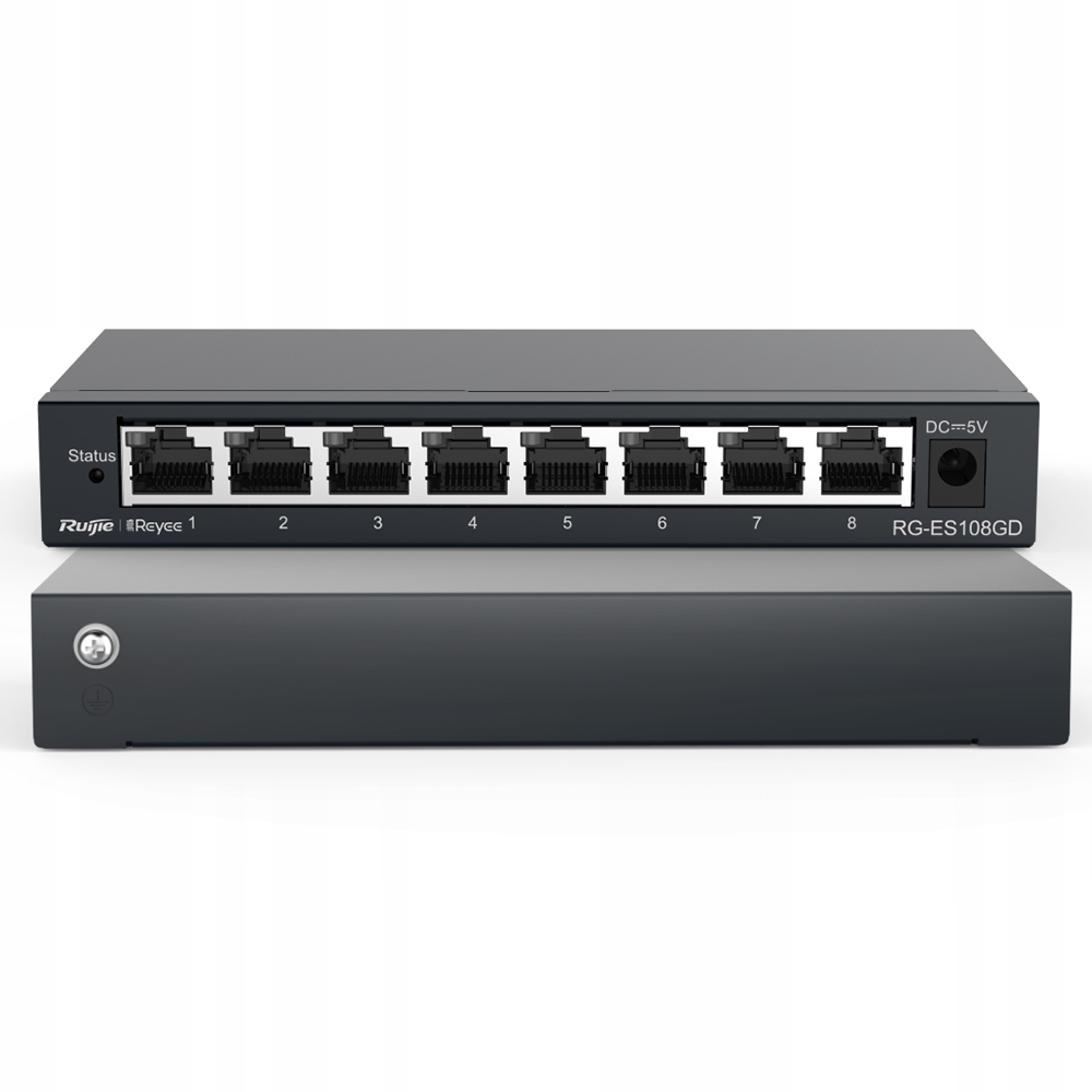 RG-ES108GD 5-portowy niezarządzany przełącznik Switch 10/100/1000 Mb/s