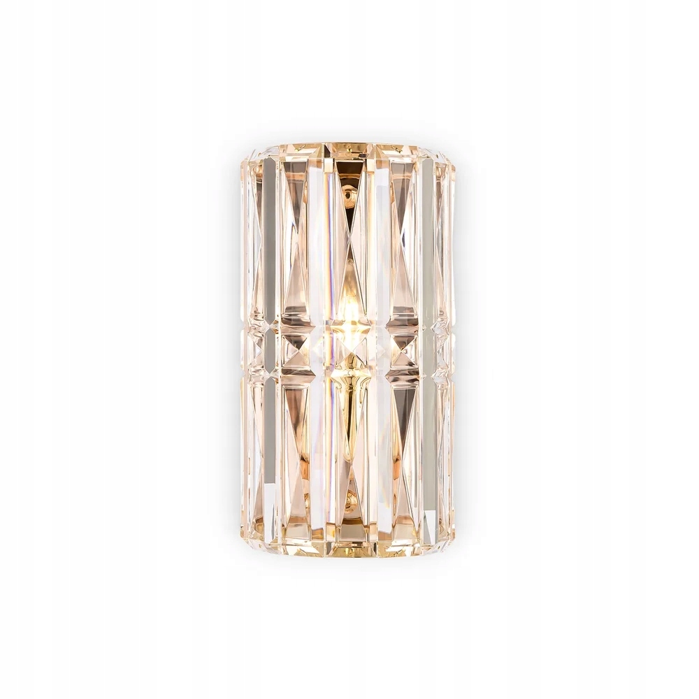 Nástenná lampa glamour krištáľová zlatá do spálne 25 cm Maytoni