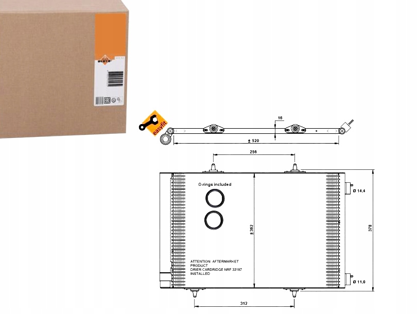 NRF35779 Kondenzátor Klimatizace Citroen C3/206/207 Asistent Řidiče #33