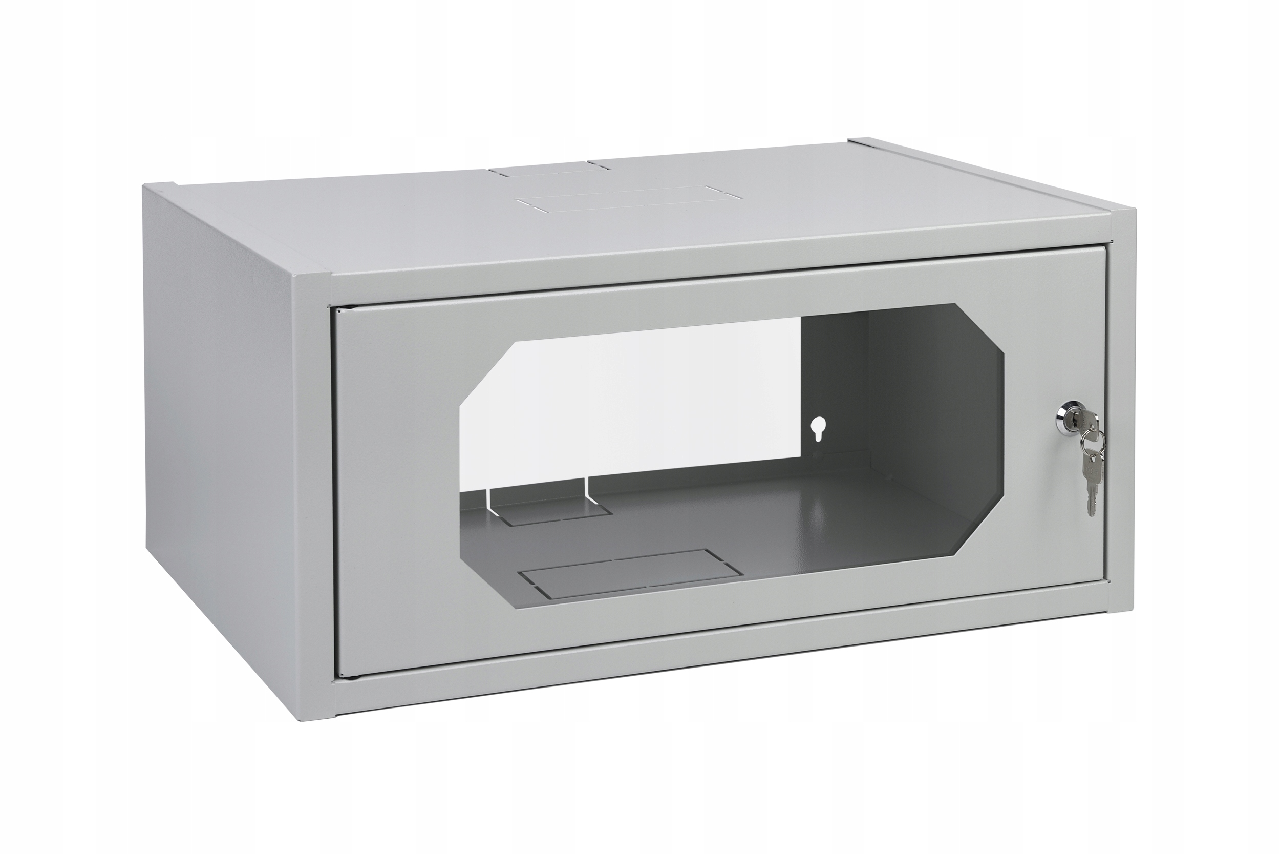 Szafa Wisząca Rack Szafka Serwerowa 19" 4,5U 350 mm Szara Z Szybą Hartowaną