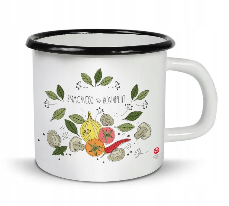 

kubek emaliowany 0,5l Emalia Olkusz 9cm warzywa