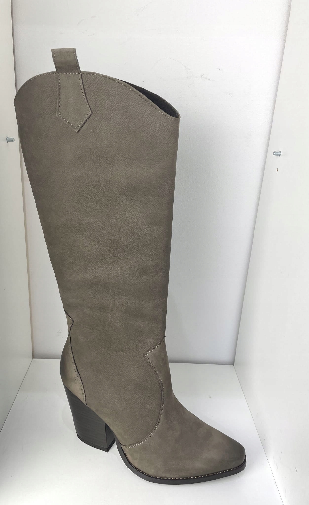 Dámské kožené kovbojské boty Higo 2037 Cappuccino 37, béžová