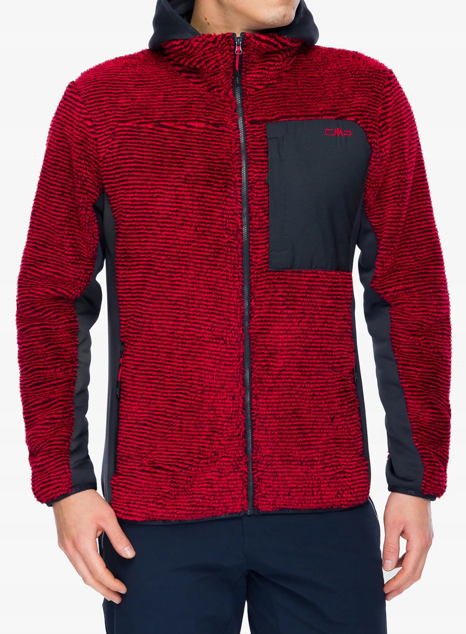 Fleecová Mikina Cmp Gravix ferrari/antracite 54 (XXL)