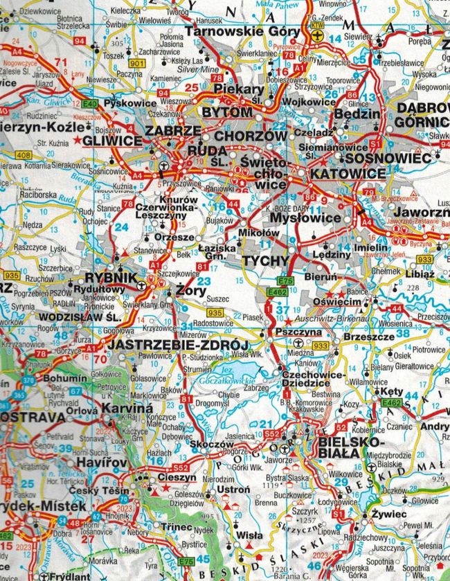 EUROPA 2023 ATLAS SAMOCHODOWY DROGOWY NA SPIRALI FALK Liczba stron 288