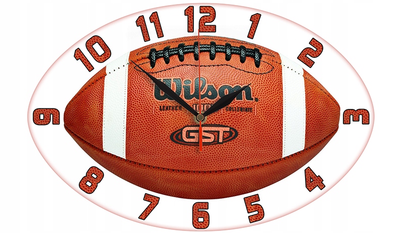PIŁKA RUGBY zegar ścienny