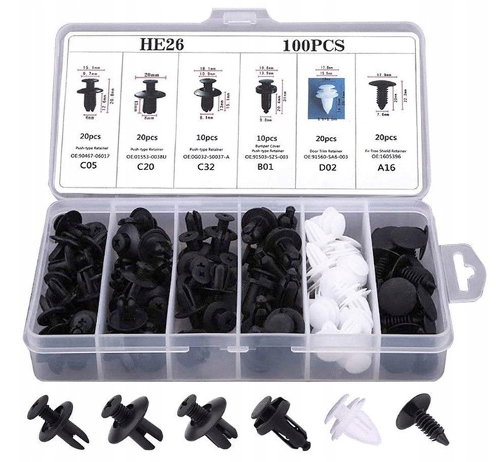 

Spinki Kołki Klipsy Samochodowe Do Auta Tapicerki