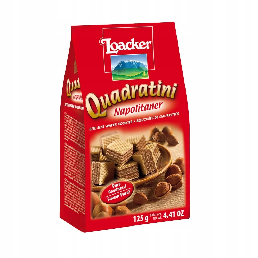 Levně 4x Oplatky Quadratini Napolitaner 125 g Loacker