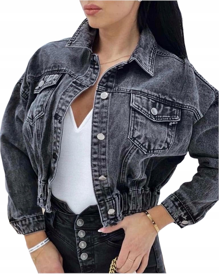 

Kurtka Jeansowa Katana Oversize Damska Krótka S