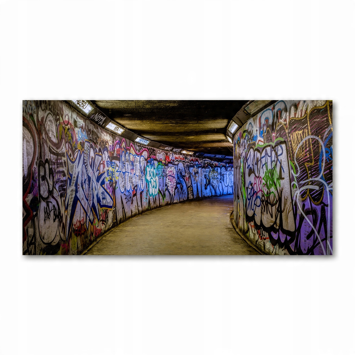 

Foto obraz szkło akryl Graffiti w metrze 120X60 cm