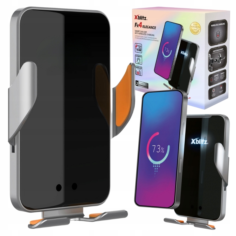 Xblitz Automatyczny Uchwyt Samochodowy Z Ładowaniem Na Kratkę FX4 Elegance