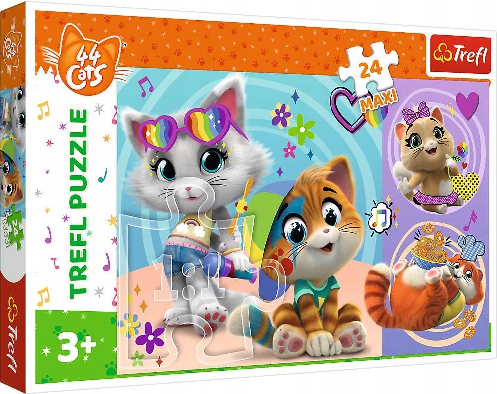 

Puzzle Wesołe Kotki 44 Koty 24 El Maxi Trefl 3+