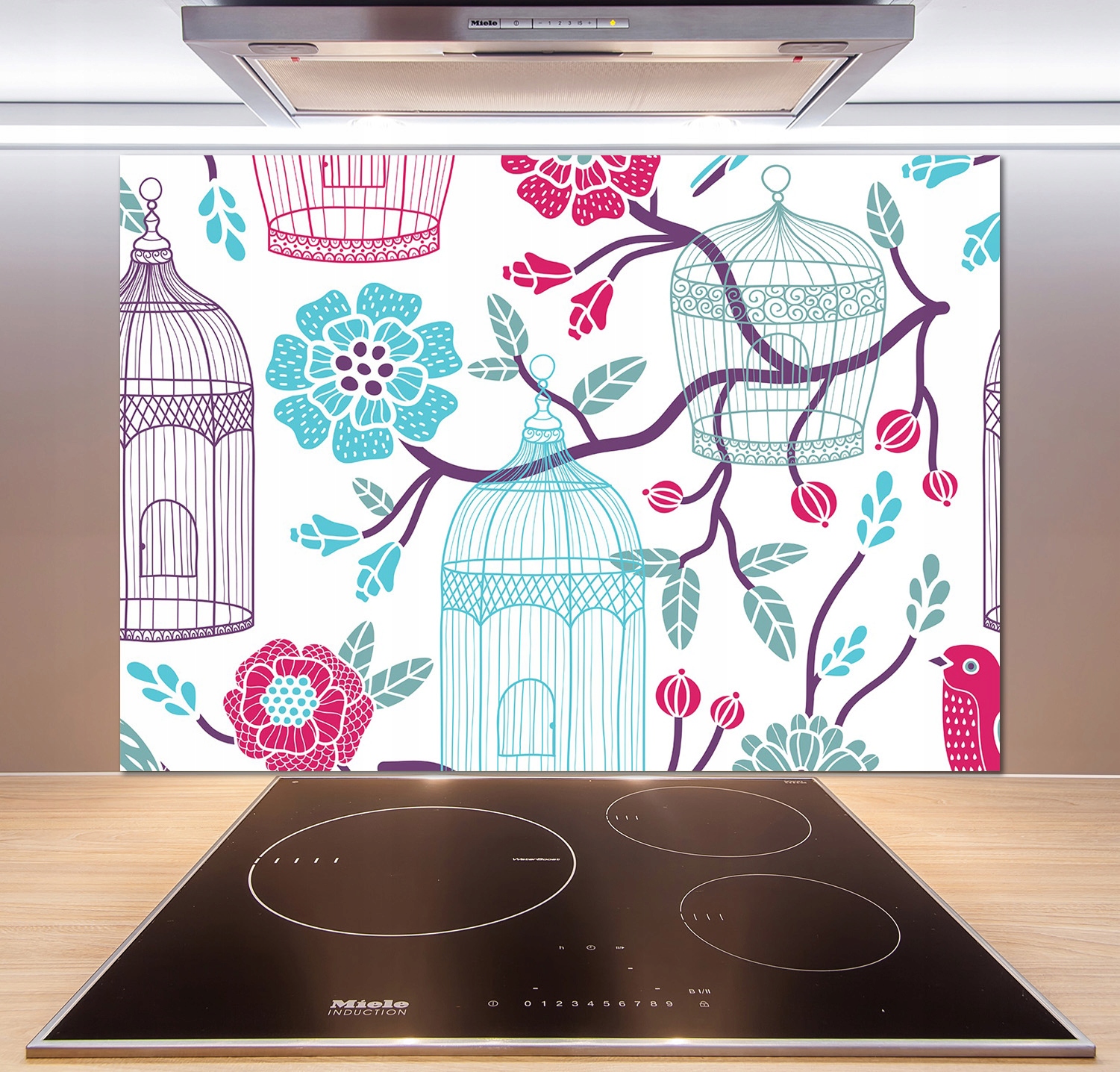 

Panel do kuchni Klatki dla ptaków 100x70 cm + Klej