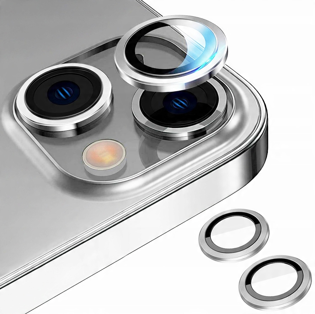 

Ring Szkło na Aparat do iPhone 14 Plus Srebrny