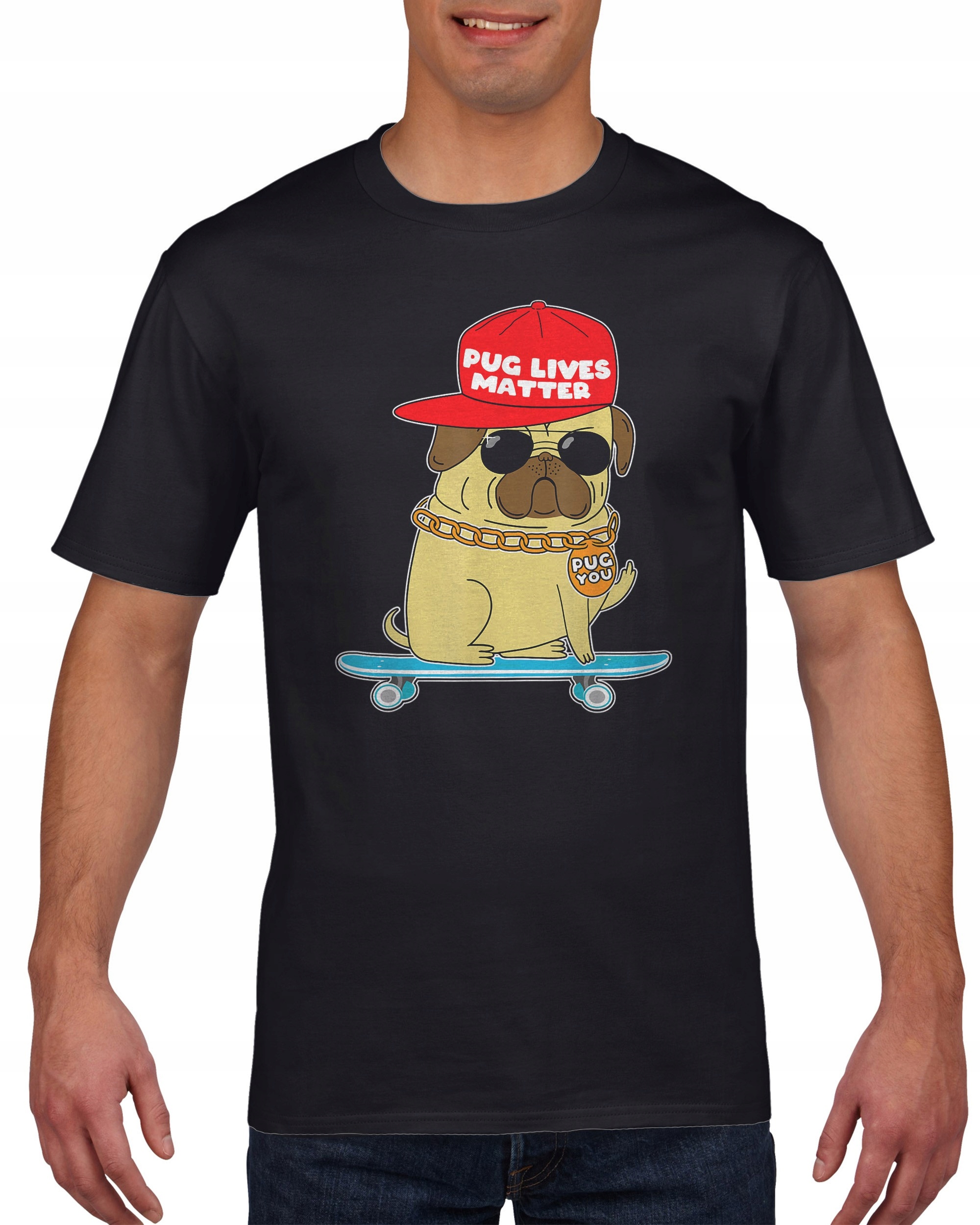 

Koszulka męska Pug lives matter mops pies XXL