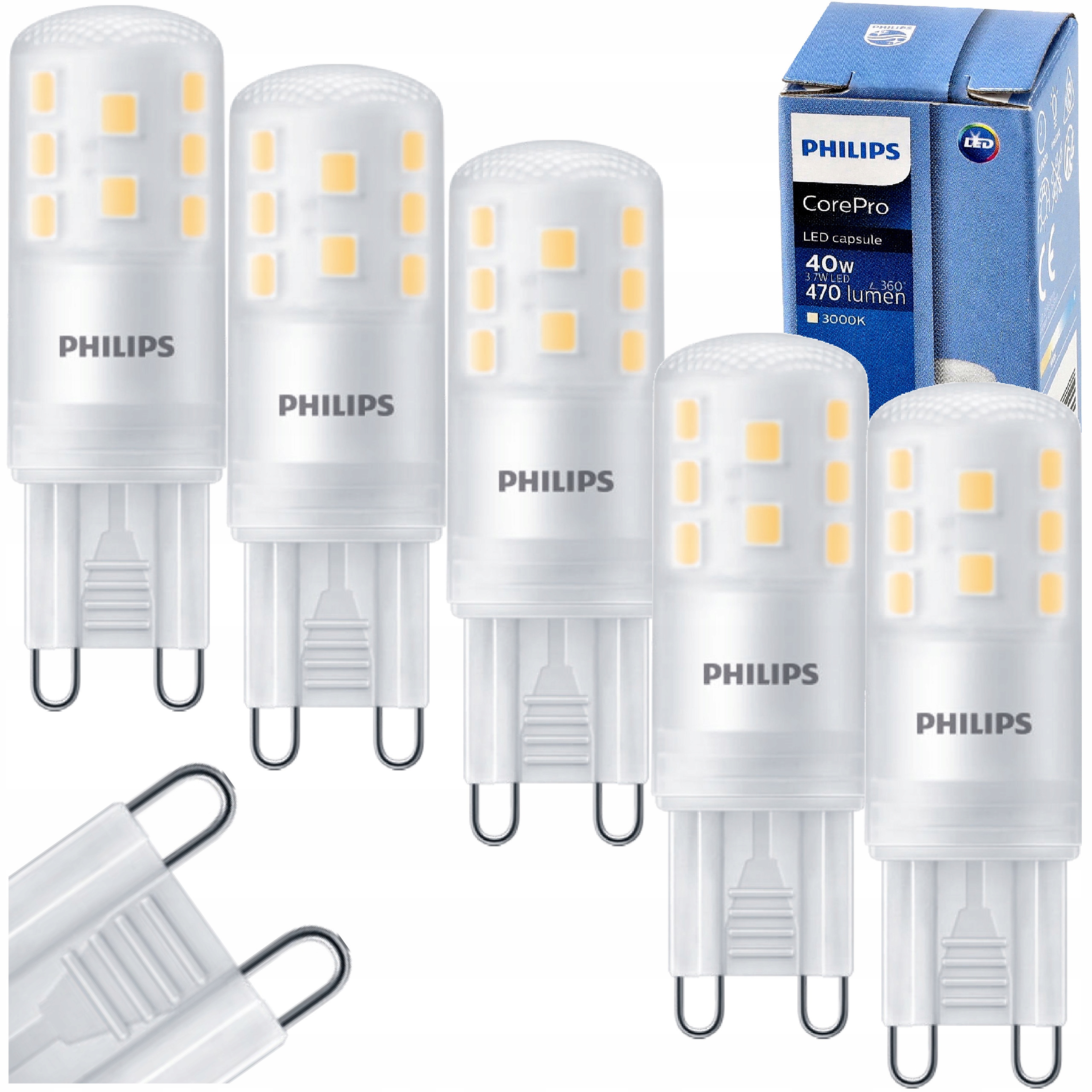 Philips Led žárovka G9 3,7W 40W 470lm 127lm/W 3000K EyeComfort CorePro 5x