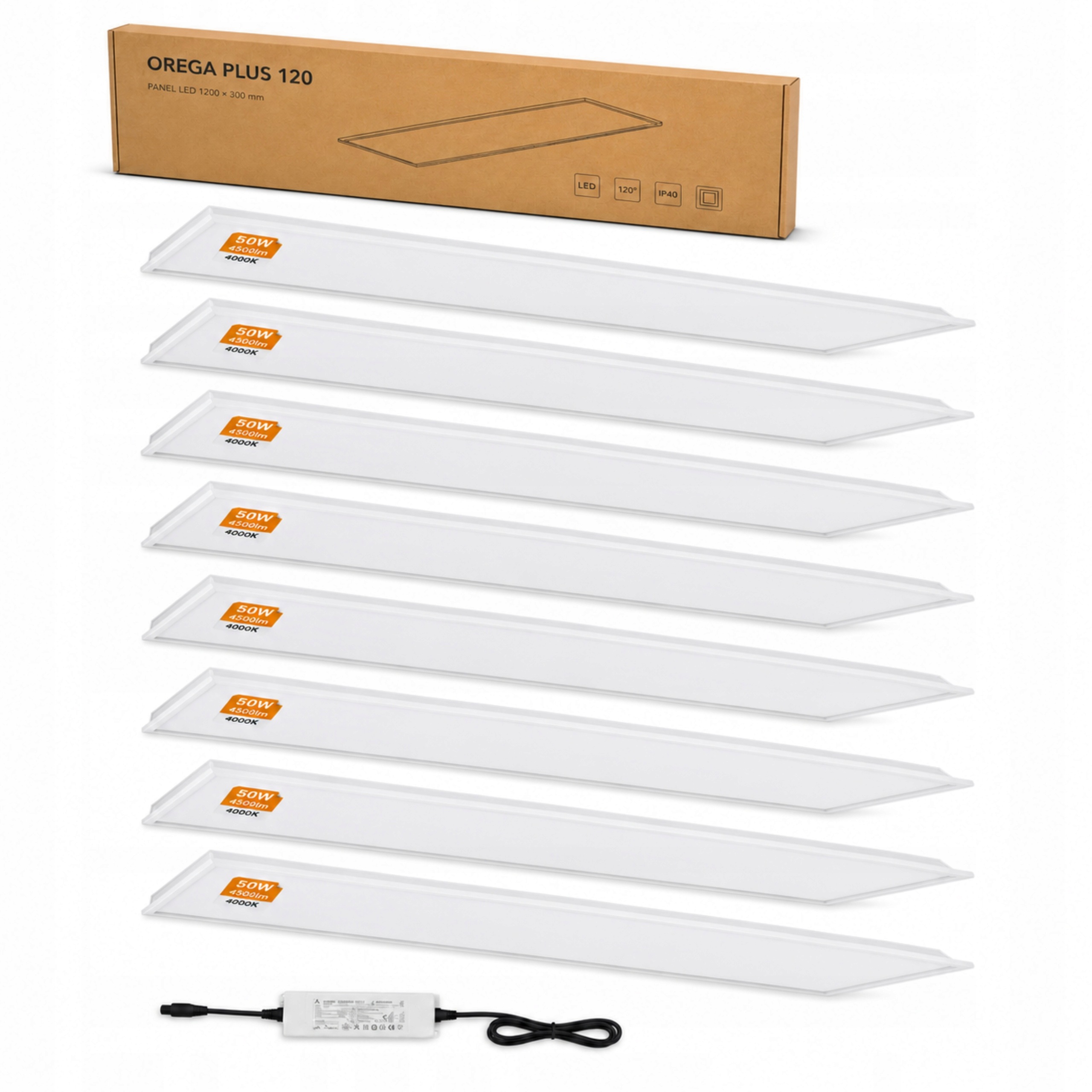 Led stropný panel 50 W Zápustné svietidlo 119,5 x 29,5 cm Stropné Svietidlo 4500 lm Orega