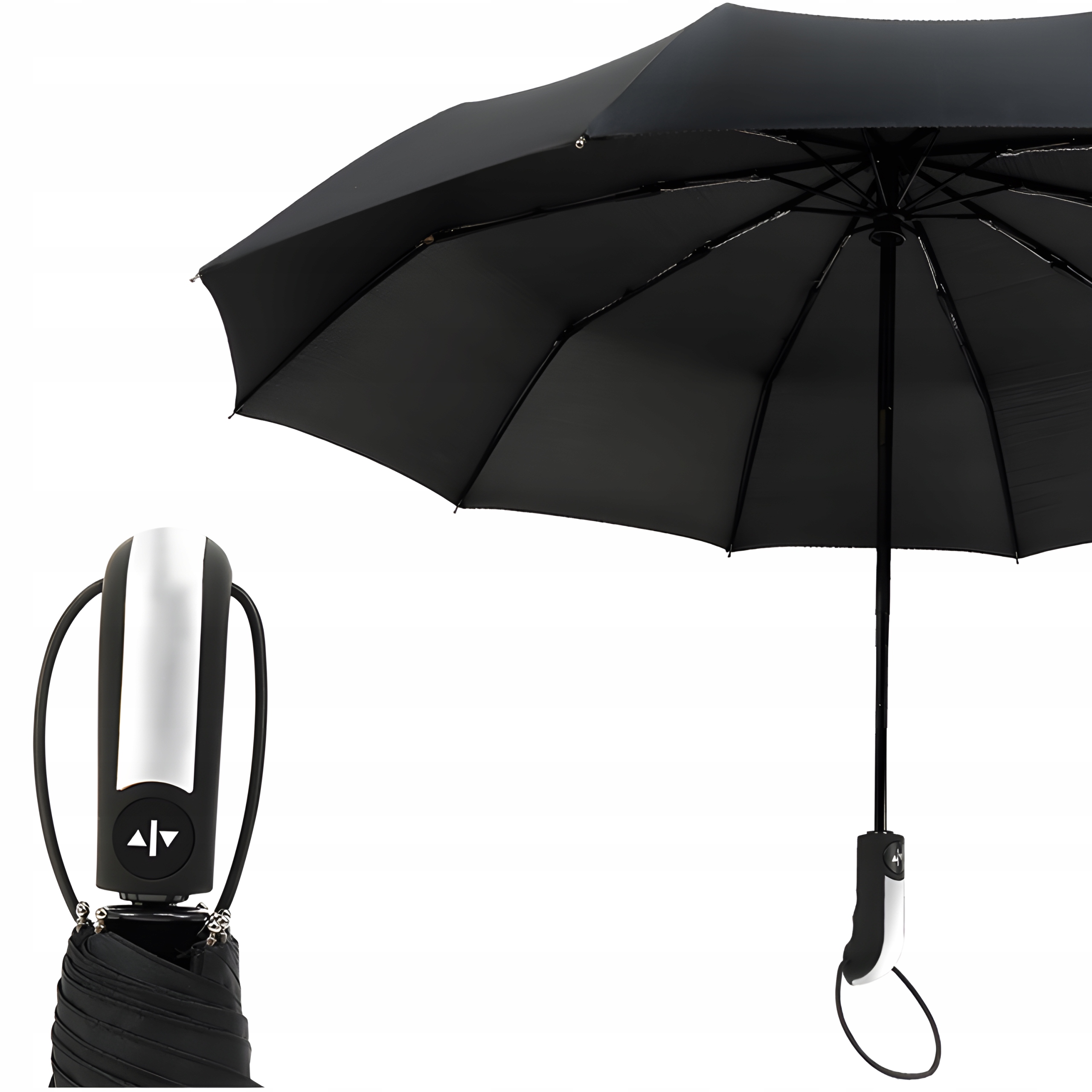 SOLIDNY PARASOL PARASOLKA SKŁADANA AUTOMAT UNISEX 10 DRUTÓW + POKROWIEC Płeć uniseks