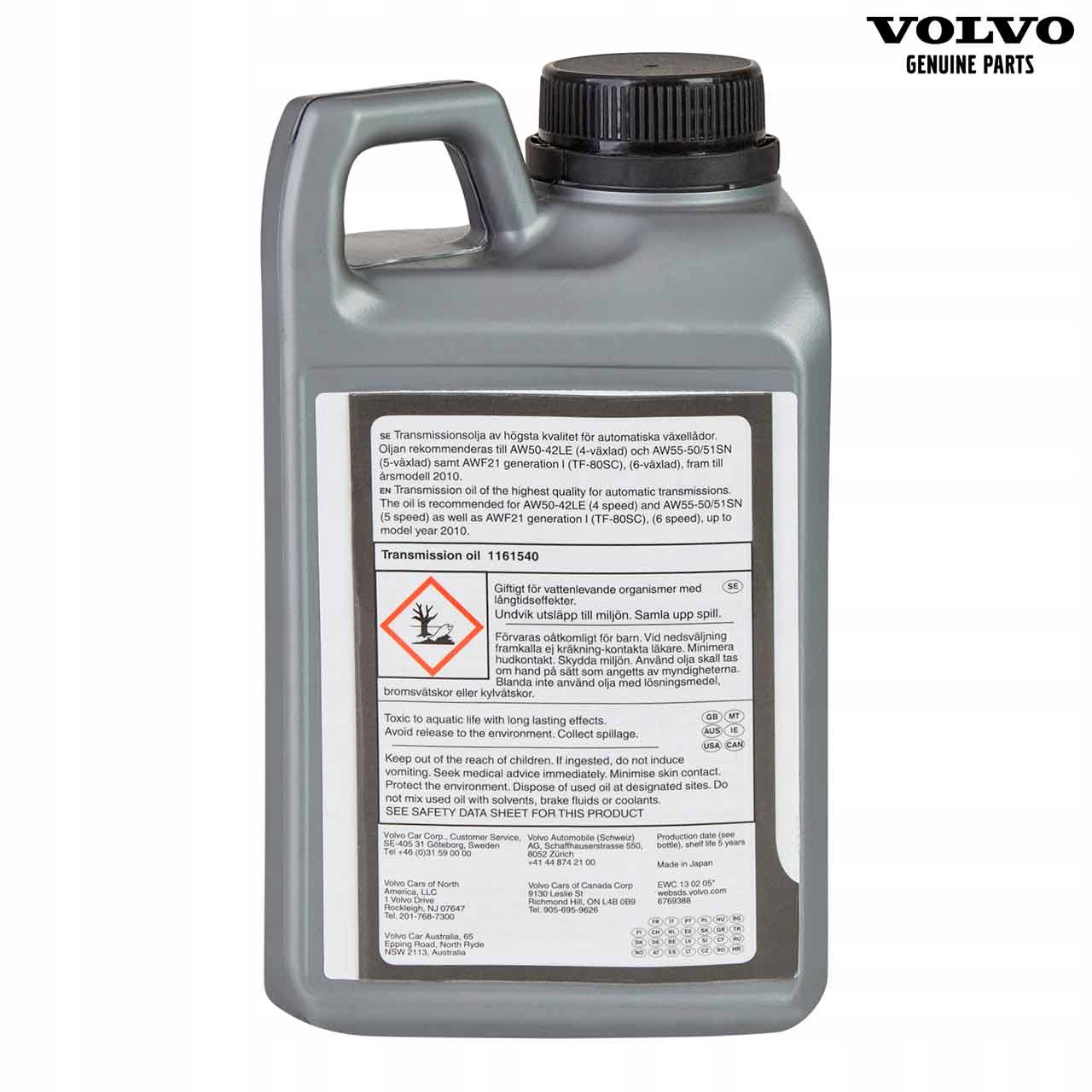 Olej do skrzyni biegów automat Volvo 1L 1161540 Stan opakowania oryginalne