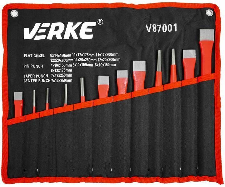 Verke V87001 набір кернерів і різаків 12 шт.
