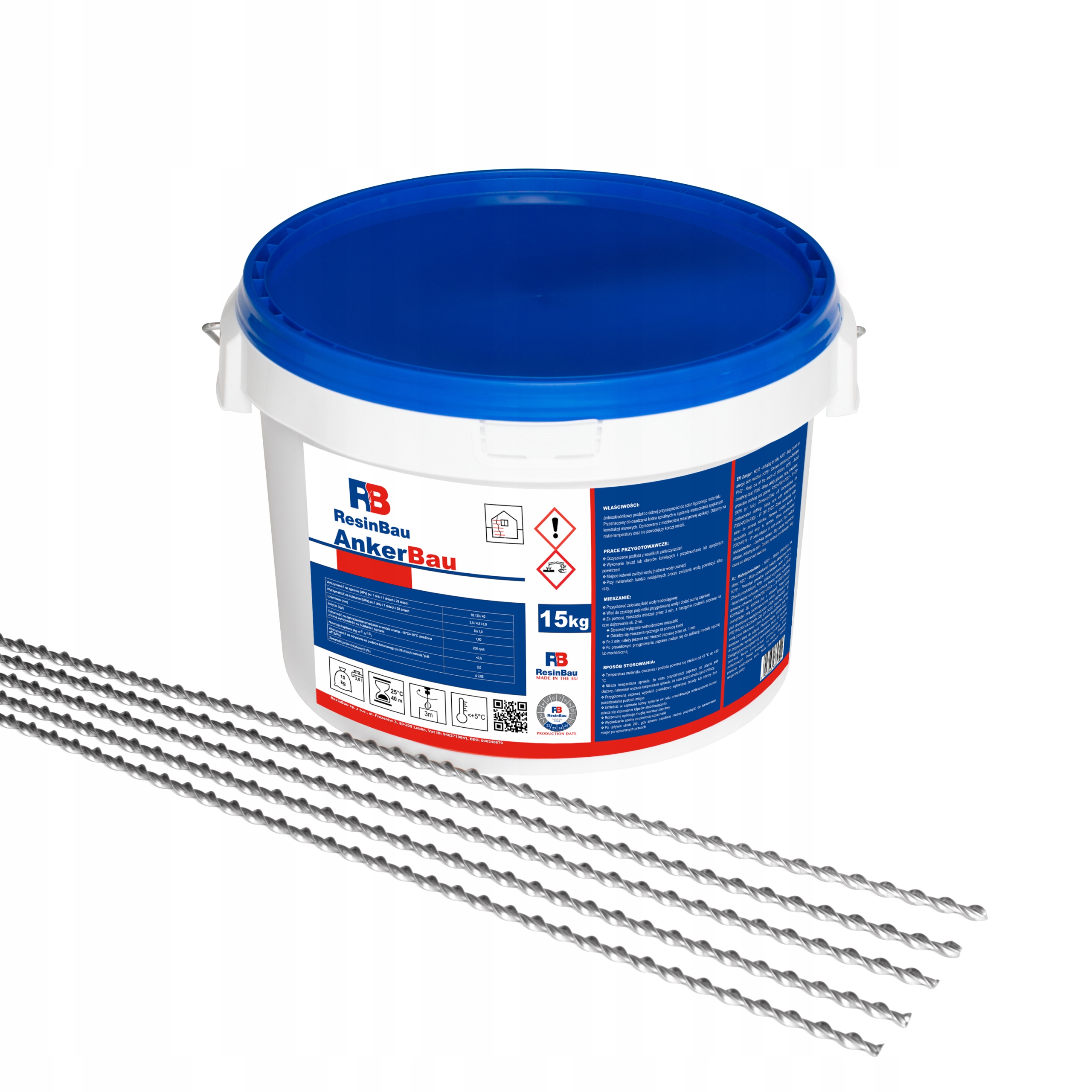 Kotwa spiralna do pęknięć w fasadach 8 mm x 10 m Kod producenta HS-8