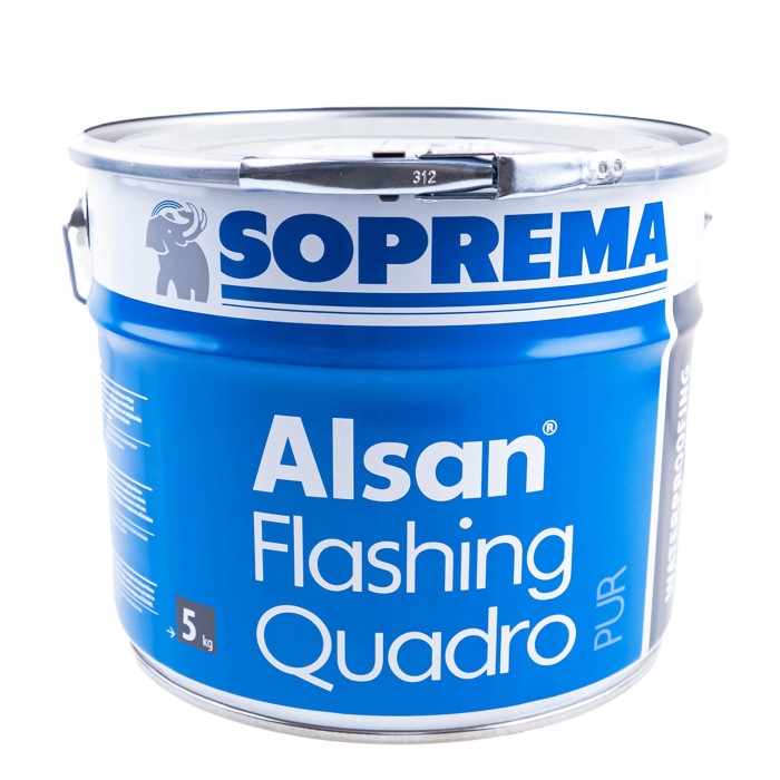 Soprema Alsan Flashing Quadro RAL7040 Polyuretánová Živica 5 Kg