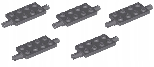 

Lego Płytka 2 X 4 Z Osiami 40687 Ciemnoszara 5 szt