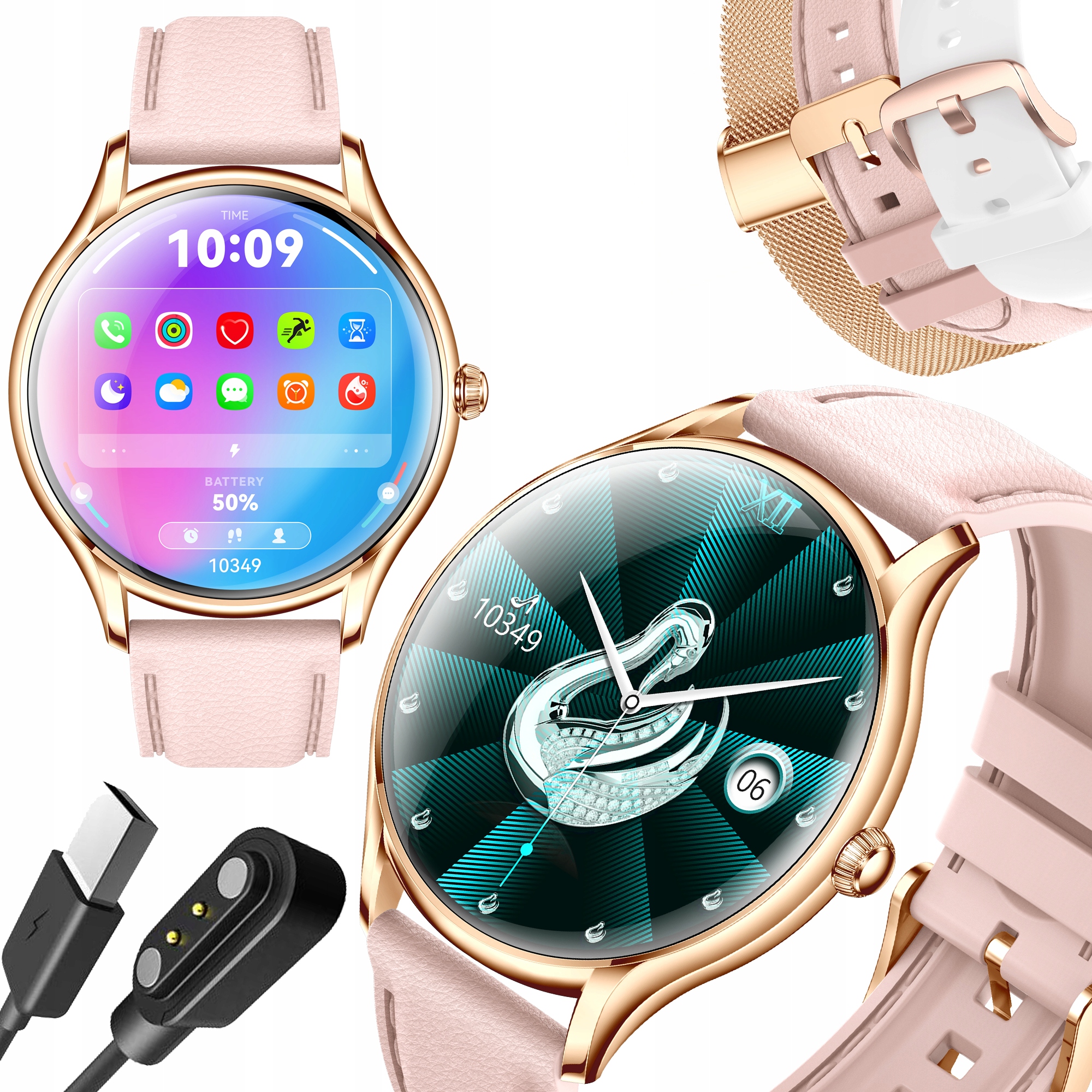 SMARTWATCH ULTRA SLIM 3D ZEGAREK DAMSKI POLSKIE MENU RETINA AMOLED ROZMOWY