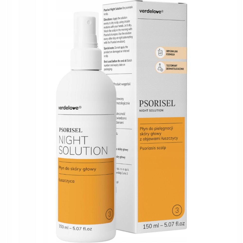 Verdelove Psorisel Night Solution, Płyn do pielęgnacji skóry głowy...