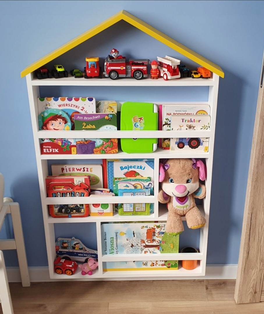 Półka na książki domek Materiał drewno