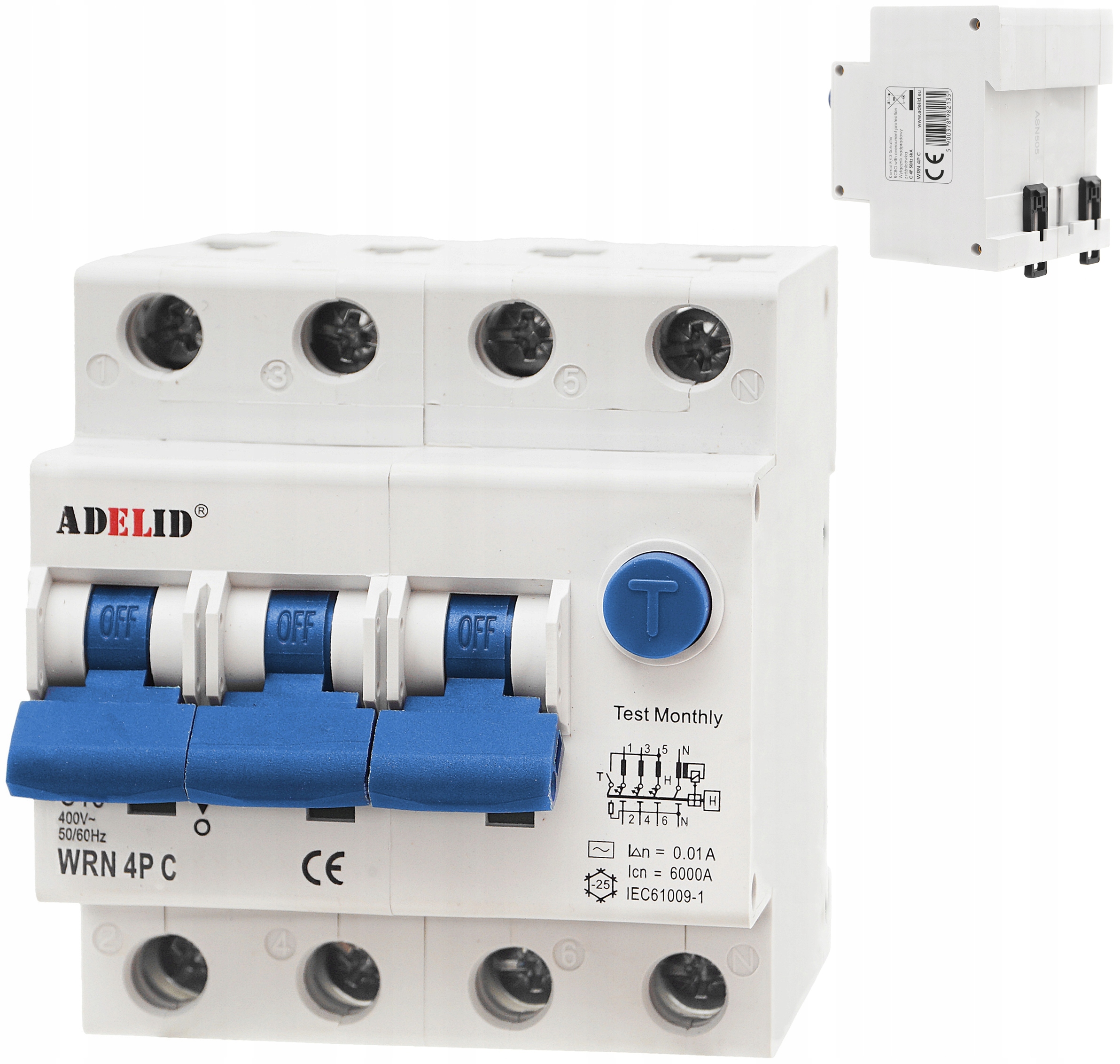 Wyłącznik Róźnicowoprądowy Z Członem Nadprądowym Rcbo 4P C25A 100mA