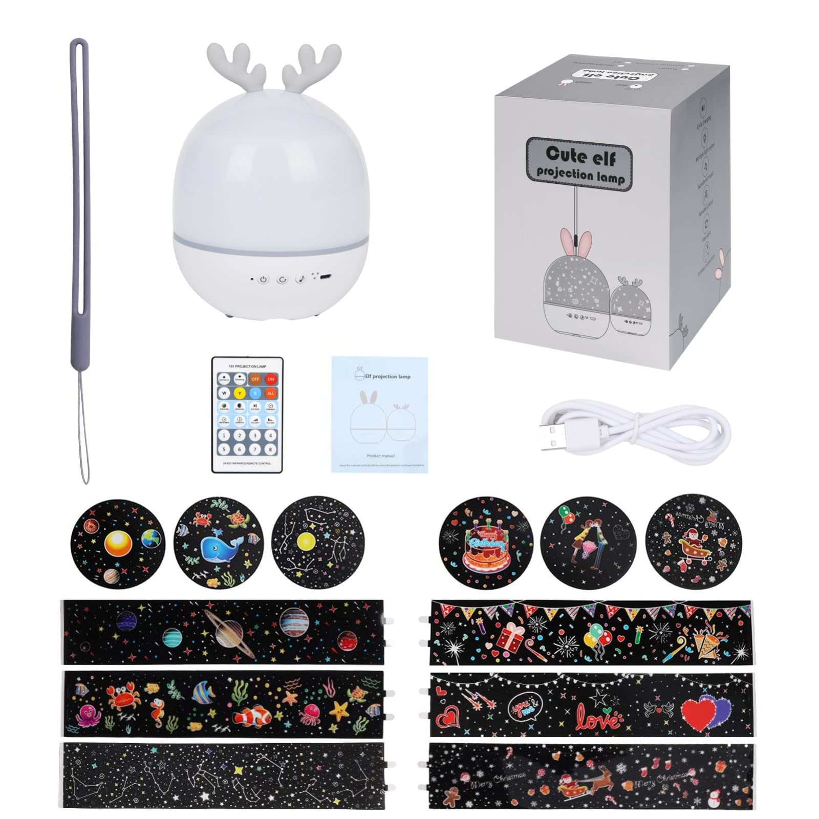 URAQT Lampka Nocna LED Projektor Gwiazd Kosmos — miniatura 5